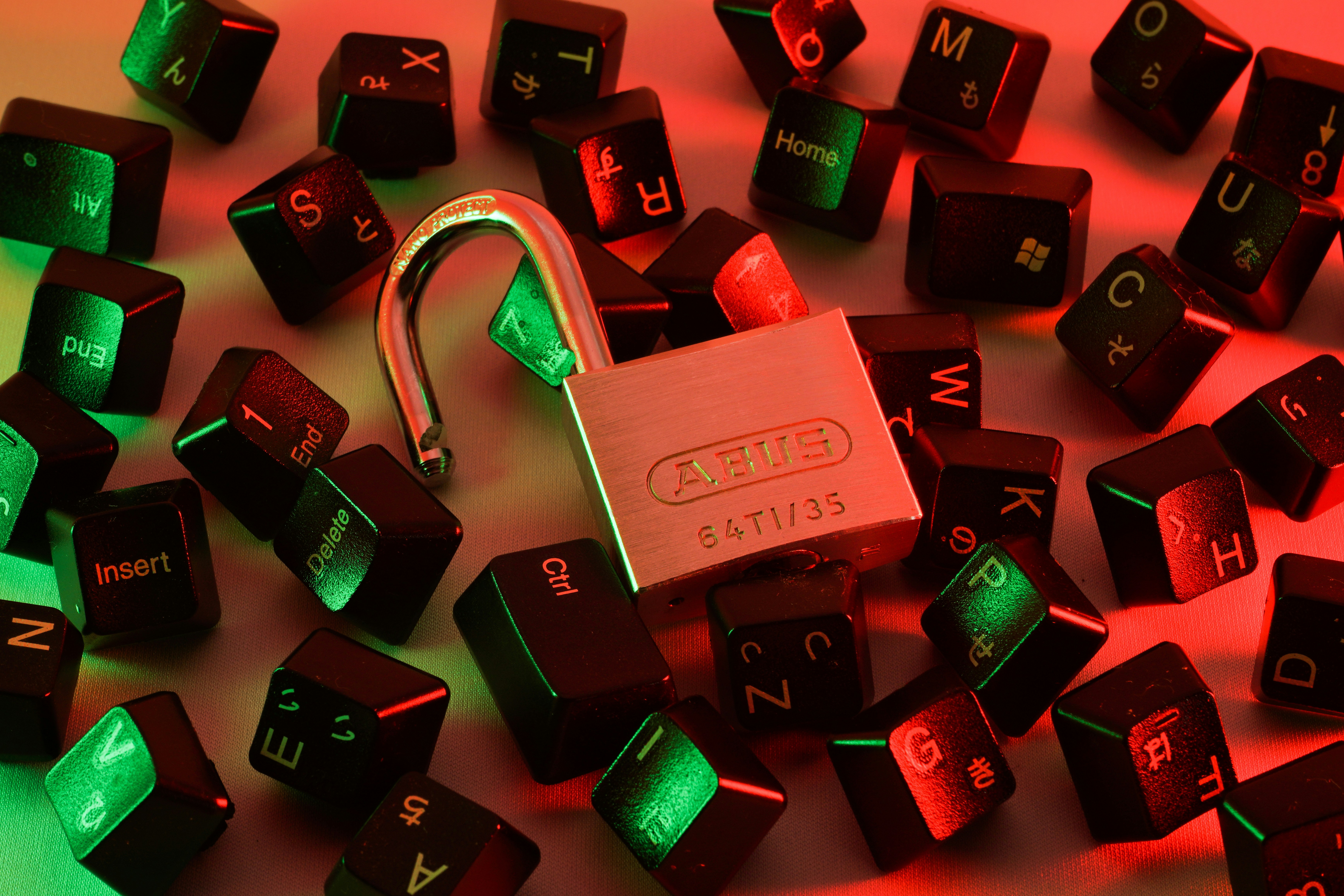 Cybersecurity lock representing digital protection